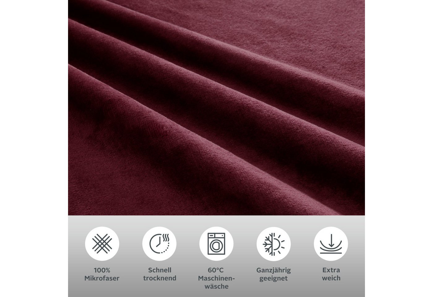 OTTO home Bettwäsche Desner3, besonders weich im Griff, Cashmere-Touch, Fleece, 2 teilig, Bettwäsche mit Reißverschluss – Bild 3 von 5