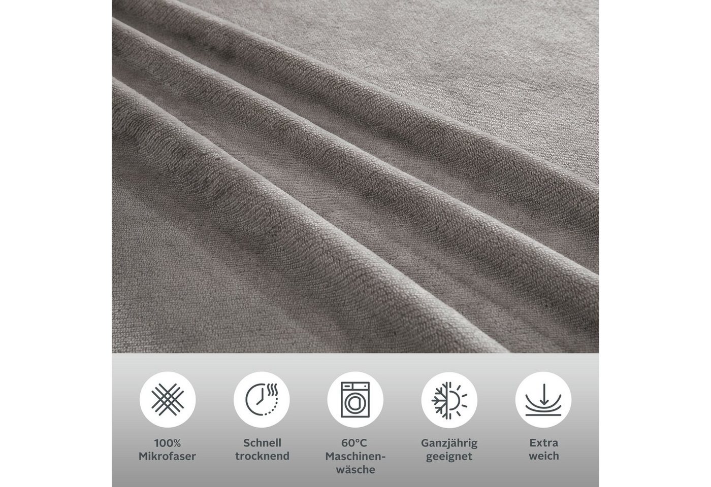 OTTO home Bettwäsche Desner3, besonders weich im Griff, Cashmere-Touch, Fleece, 2 teilig, Bettwäsche mit Reißverschluss – Bild 3 von 5