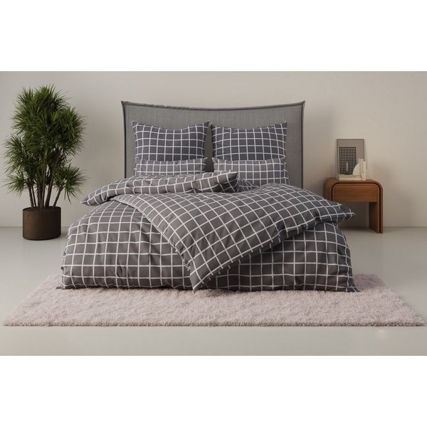 OTTO home Bettwäsche Eemil, Renforcé, 2 teilig, karierte Bettwäsche, 100% Baumwolle, ab Gr. 135x200 cm