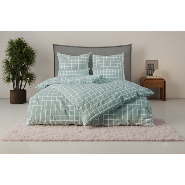 OTTO home Bettwäsche Eemil, Renforcé, 2 teilig, karierte Bettwäsche, 100% Baumwolle, ab Gr. 135x200 cm