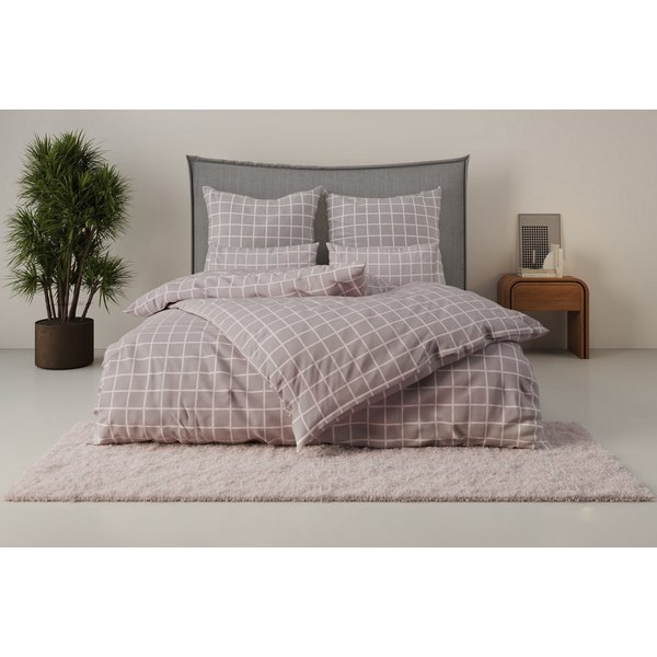 OTTO home Bettwäsche Eemil, Renforcé, 2 teilig, karierte Bettwäsche, 100% Baumwolle, ab Gr. 135x200 cm