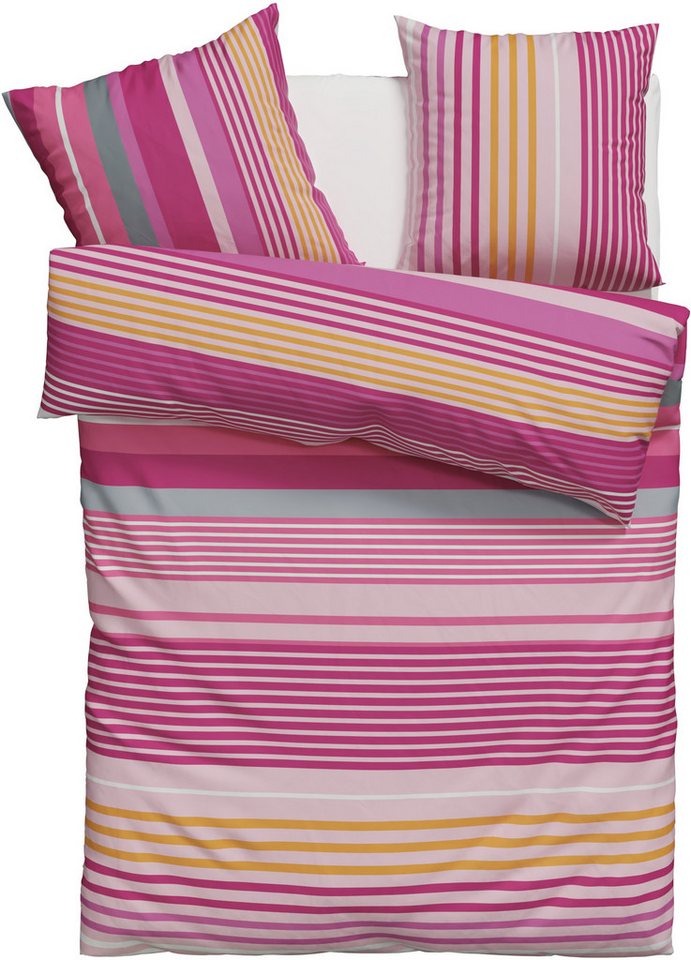 OTTO home Bettwäsche Elvea, Linon, 2 teilig, in Gr. 135x200 oder 155x220 cm, 100% Baumwolle, Streifen – Bild 2 von 5