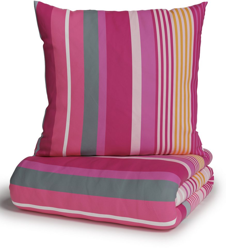 OTTO home Bettwäsche Elvea, Linon, 2 teilig, in Gr. 135x200 oder 155x220 cm, 100% Baumwolle, Streifen – Bild 5 von 5