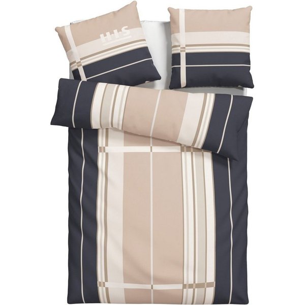 OTTO home Bettwäsche Golfi in Gr. 135x200 oder 155x220 cm, Linon, 2 teilig, sportliche Streifen Bettwäsche aus Baumwolle, Marke H.I.S by OTTO home