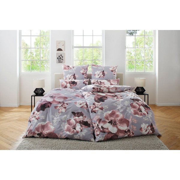 OTTO home Bettwäsche MELINA, Renforcé, 2 teilig, florale Bettwäsche mit Reißverschluss, ab Gr. 135x200 cm