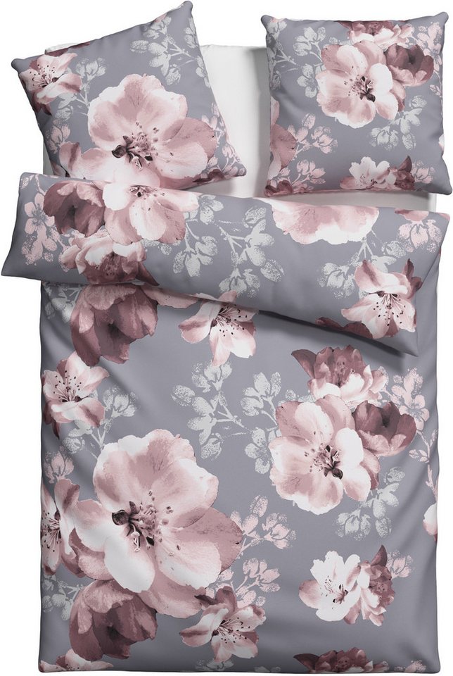 OTTO home Bettwäsche MELINA, Renforcé, 2 teilig, florale Bettwäsche mit Reißverschluss, ab Gr. 135x200 cm – Bild 2 von 5