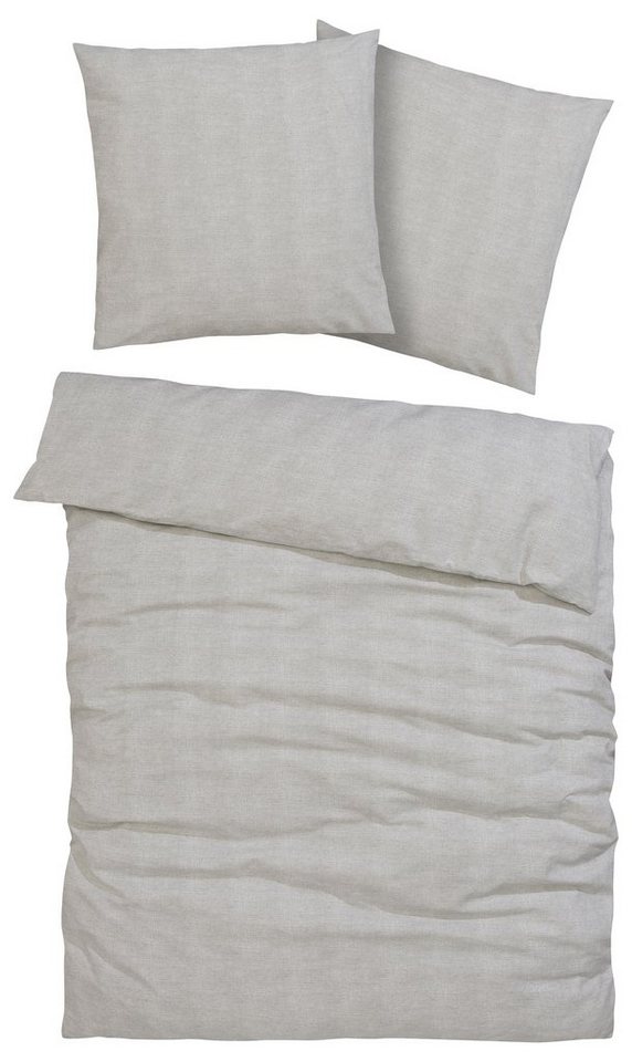 OTTO home Bettwäsche Melli, Linon, 2 teilig, Bettwäsche aus Baumwolle, Leinen-Look in Melange-Optik – Bild 2 von 5