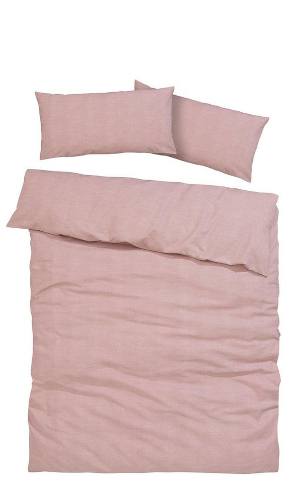 OTTO home Bettwäsche Melli, Biber (135g/m), 2 teilig, Bettwäsche aus Baumwolle, Leinen-Look in Melange-Optik – Bild 2 von 5