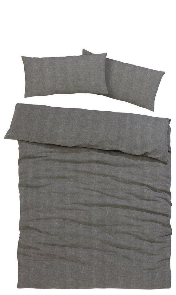 OTTO home Bettwäsche Melli, Linon, 2 teilig, Bettwäsche aus Baumwolle, Leinen-Look in Melange-Optik – Bild 2 von 5