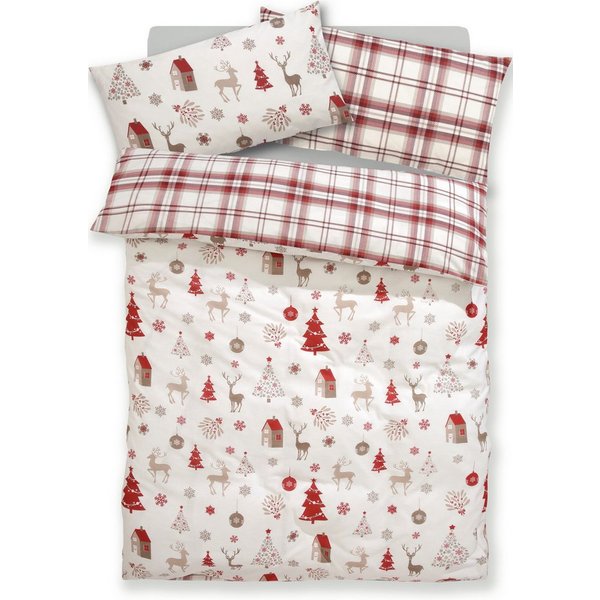 OTTO home Bettwäsche Mikkel, Flanell, 2 teilig, Bettwäsche ab Gr. 135x200 cm,100% Baumwolle, Weihnachten