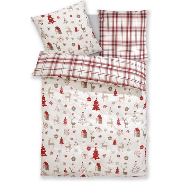 OTTO home Bettwäsche Mikkel, Flanell, 2 teilig, Bettwäsche ab Gr. 135x200 cm,100% Baumwolle, Weihnachten