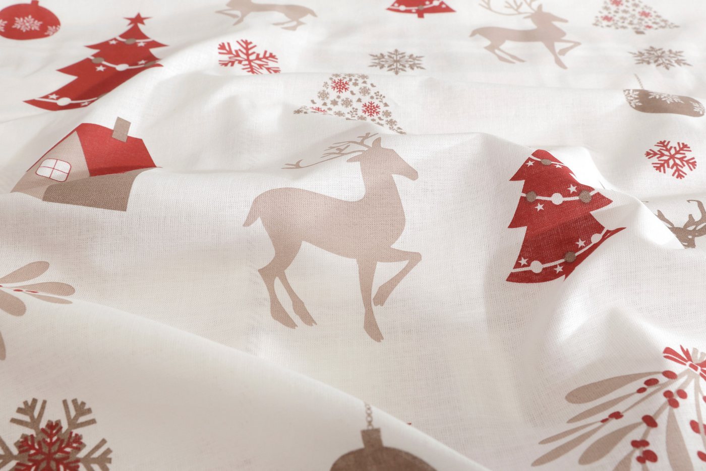 OTTO home Bettwäsche Mikkel, Linon, 2 teilig, Bettwäsche ab Gr. 135x200 cm,100% Baumwolle, Weihnachten – Bild 5 von 5