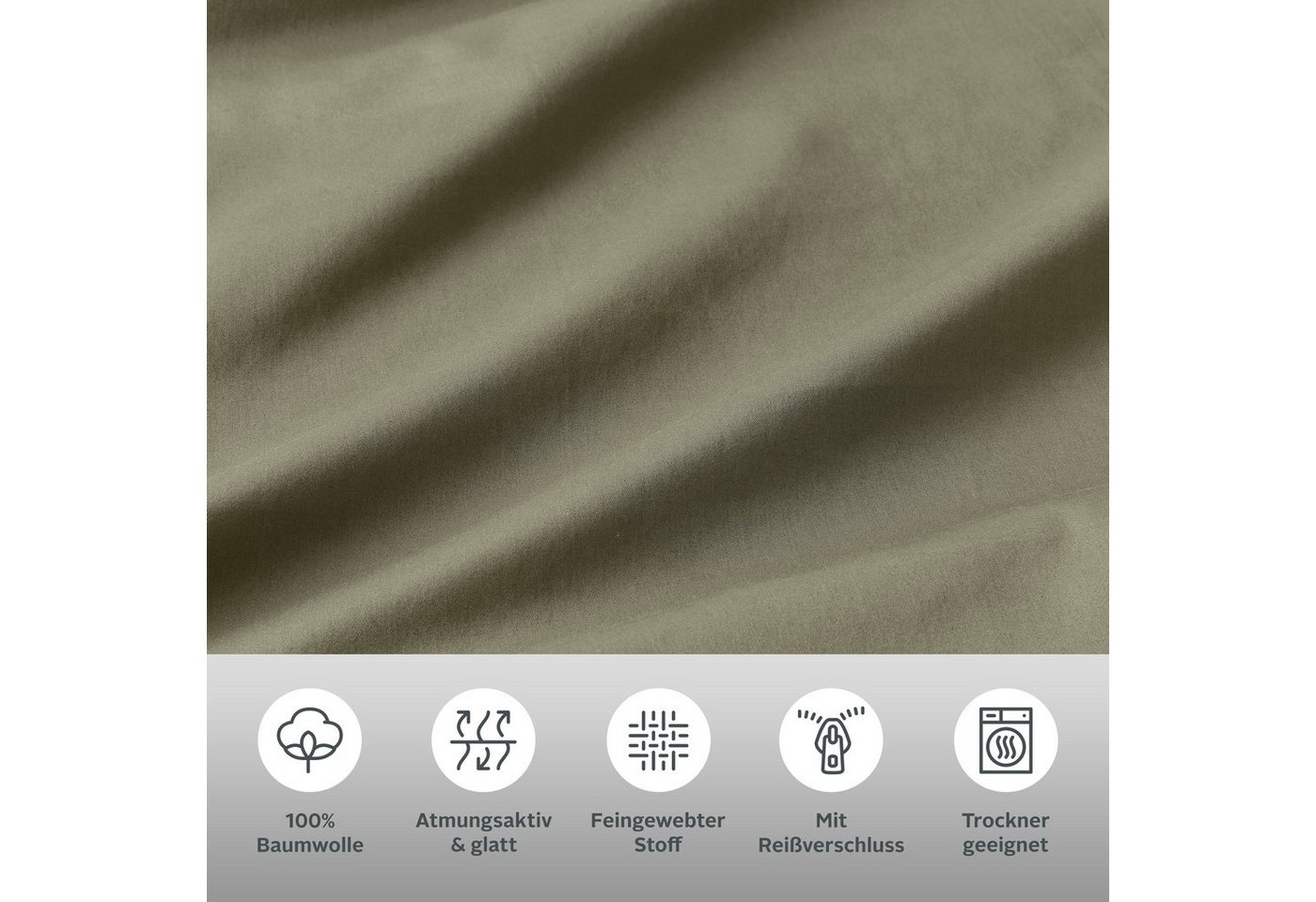 OTTO home Bettwäsche Mila2, Mako-Satin, 2 teilig, Mako-Satin aus 100% Baumwolle, Größe ab 135x200 cm – Bild 4 von 5
