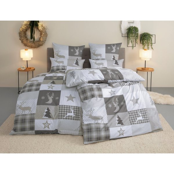OTTO home Bettwäsche Nicholas, Microfaser, 2 teilig, Weihnachtsbettwäsche, Winter, in 3 Qualitäten verfügbar
