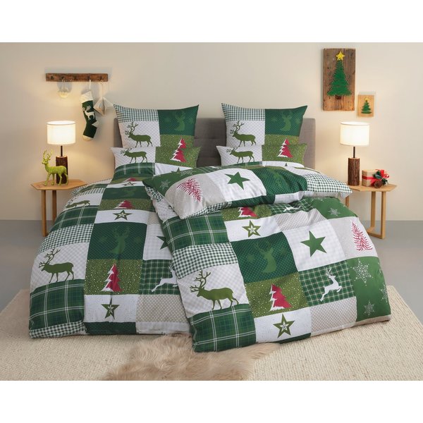 OTTO home Bettwäsche Nicholas, Microfaser, 2 teilig, Weihnachtsbettwäsche, Winter, in 3 Qualitäten verfügbar