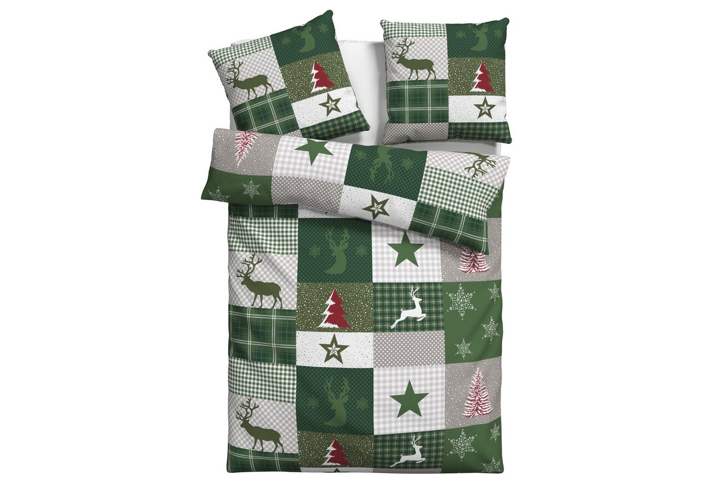 OTTO home Bettwäsche Nicholas, Linon, 2 teilig, Weihnachtsbettwäsche, Winter, in 3 Qualitäten verfügbar – Bild 2 von 5