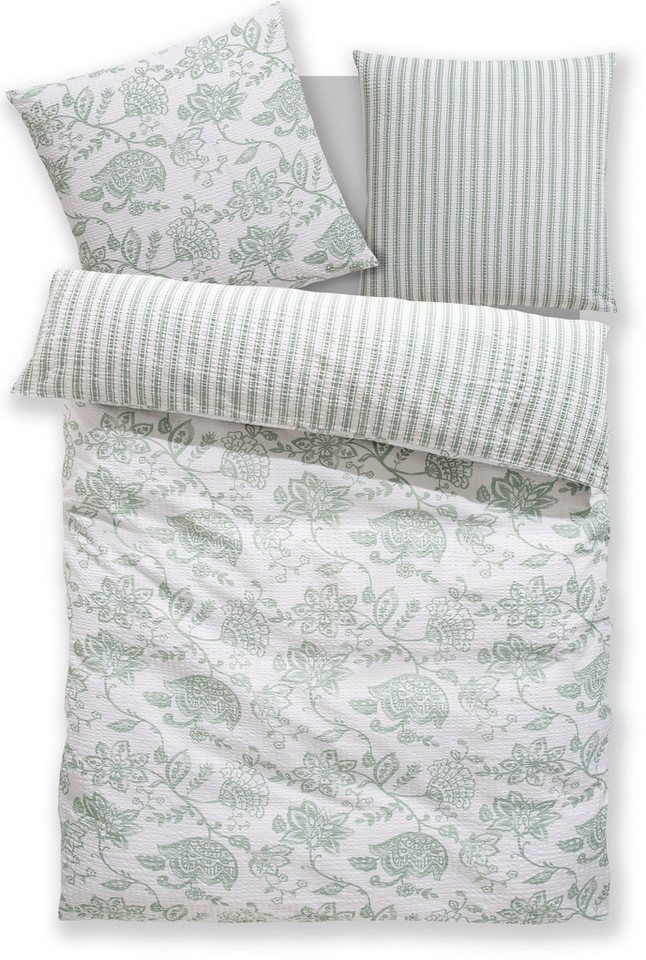 OTTO home Bettwäsche Nordby, Seersucker, 2 teilig, Bettwäsche aus Baumwolle, skandinavisches Design, ab Größe 135x200 cm – Bild 2 von 4