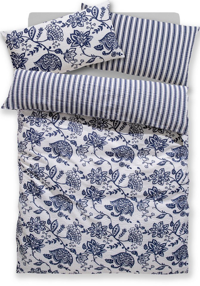 OTTO home Bettwäsche Nordby, Seersucker, 2 teilig, Bettwäsche aus Baumwolle, skandinavisches Design, ab Größe 135x200 cm – Bild 2 von 4