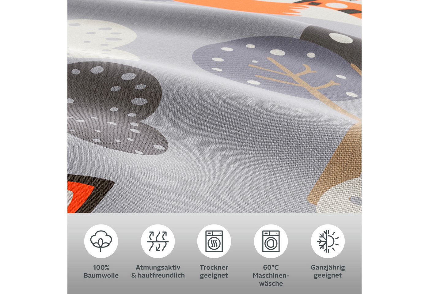 OTTO home Bettwäsche Physalis, Linon, 2 teilig, in Gr. 135x200 oder 155x220 cm, 100% Baumwolle, mehrere Designs – Bild 3 von 5