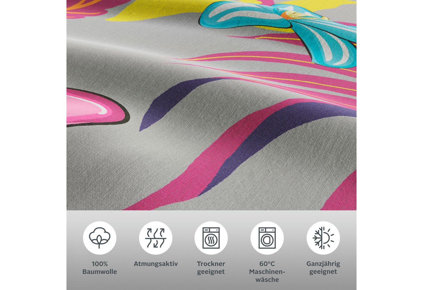 OTTO home Bettwäsche Physalis, Linon, 2 teilig, in Gr. 135x200 oder 155x220 cm, 100% Baumwolle, mehrere Designs – Bild 3 von 5