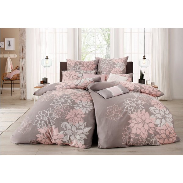 OTTO home Bettwäsche Susan in Gr. 135x200 oder 155x220 cm, Polycotton recycelt, 2 teilig, in verschiedenen Qualitäten, romantische Bettwäsche mit Blumen