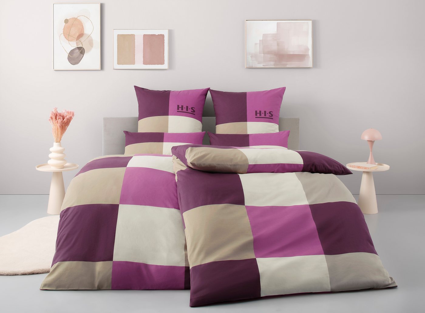 OTTO home Bettwäsche Tirrell, Linon, 3 teilig, Bettwäsche ab Gr. 135x200 cm, 100% Baumwolle, Marke H.I.S by OTTO home – Bild 2 von 5