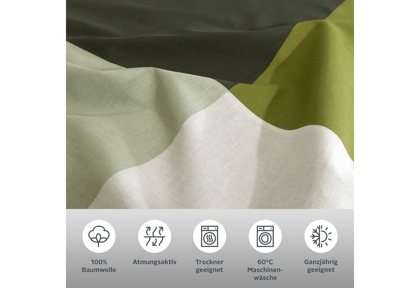 OTTO home Bettwäsche Tirrell, Linon, 3 teilig, Bettwäsche ab Gr. 135x200 cm, 100% Baumwolle, Marke H.I.S by OTTO home – Bild 3 von 5