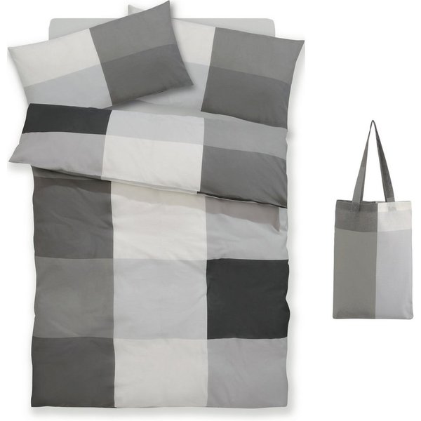 OTTO home Bettwäsche Tirrell, Linon, 3 teilig, Bettwäsche ab Gr. 135x200 cm, 100% Baumwolle, Marke H.I.S by OTTO home