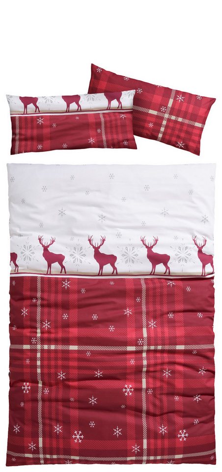 OTTO home Bettwäsche Wenda, Biber, 2 teilig, in Qualitäten PolyCotton (kühlend) + Biber (wärmend, 100% Baumwolle) – Bild 2 von 5