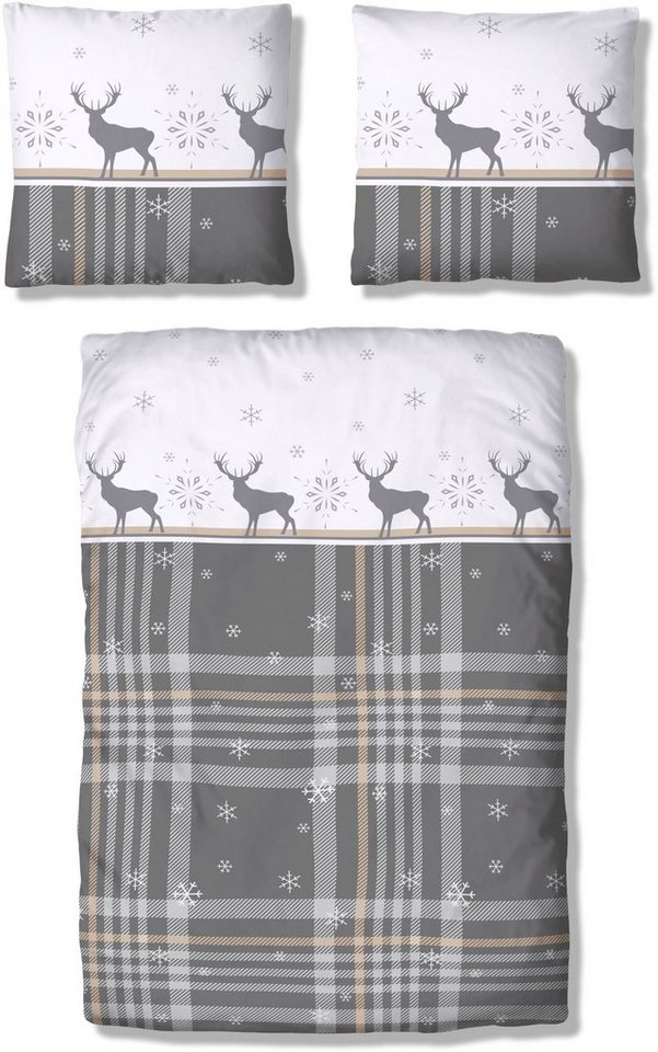 OTTO home Bettwäsche Wenda, Biber, 2 teilig, in Qualitäten PolyCotton (kühlend) + Biber (wärmend, 100% Baumwolle) – Bild 2 von 5