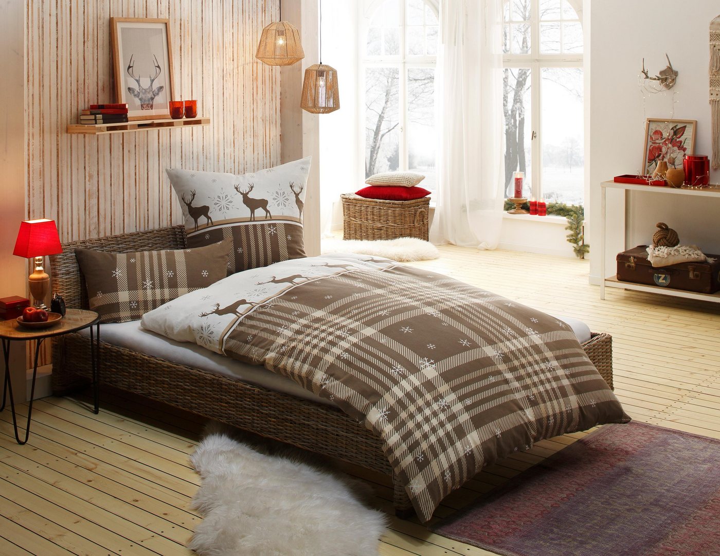 OTTO home Bettwäsche Wenda, Biber, 2 teilig, in Qualitäten PolyCotton (kühlend) + Biber (wärmend, 100% Baumwolle) – Bild 5 von 5