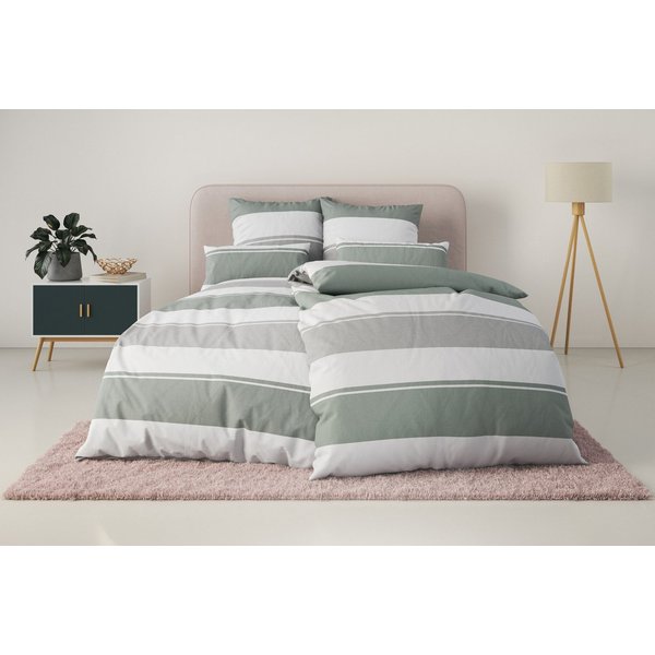 OTTO home Bettwäsche Yonne, Renforcé, 2 teilig, in frischen Farben, gestreifte Bettwäsche, ab Gr. 135x200 cm