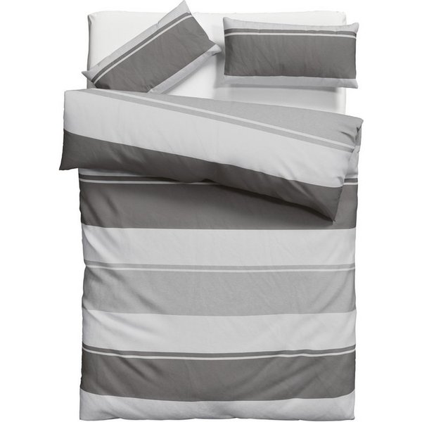 OTTO home Bettwäsche Yonne, Flanell PREMIUM, 2 teilig, in frischen Farben, gestreifte Bettwäsche, ab Gr. 135x200 cm