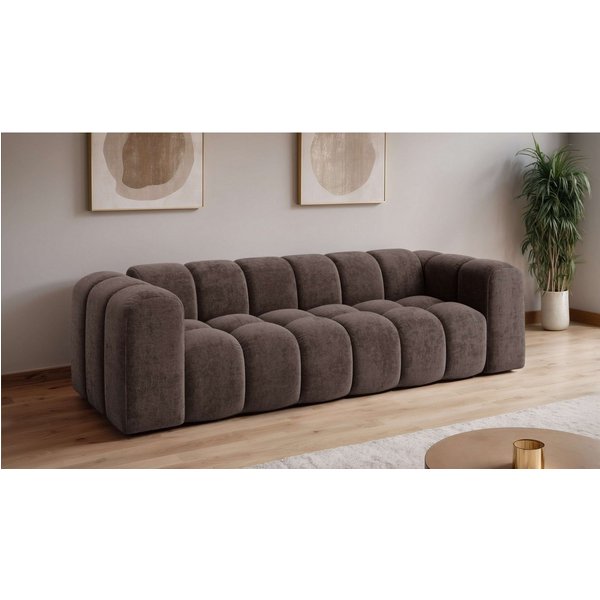 OTTO home Big-Sofa KALLIE Design-Sofa mit Steppung, Bubble-Optik, Breite 248 cm, Wellenunterfederung, hoher Sitzkomfort und modernes Design