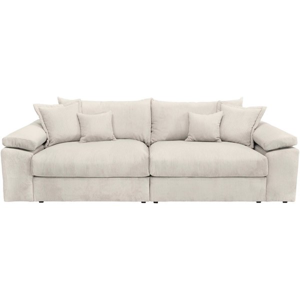 OTTO home Big-Sofa Soft&Cosy XL, B: 246 cm - OTTO. Verlässliche Qualität., Mega-Sofa, Cord oder Chenille-Struktur, mit Federkern & 4 Zierkissen