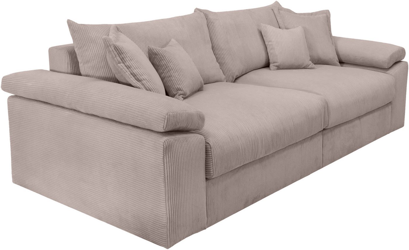 OTTO home Big-Sofa Soft&Cosy XL, B: 246 cm - OTTO. Verlässliche Qualität., Mega-Sofa, Cord oder Chenille-Struktur, mit Federkern & 4 Zierkissen – Bild 3 von 5