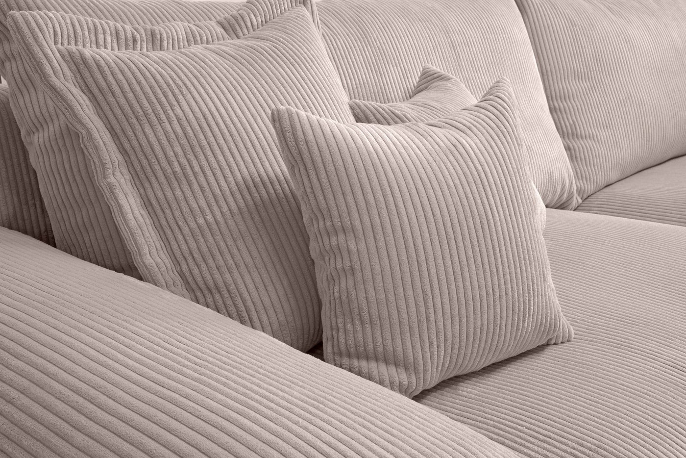 OTTO home Big-Sofa Soft&Cosy XL, B: 246 cm - OTTO. Verlässliche Qualität., Mega-Sofa, Cord oder Chenille-Struktur, mit Federkern & 4 Zierkissen – Bild 5 von 5