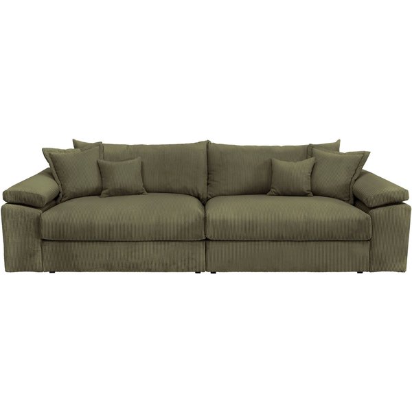 OTTO home Big-Sofa Soft&Cosy XL, B: 246 cm - OTTO. Verlässliche Qualität., Mega-Sofa, Cord oder Chenille-Struktur, mit Federkern & 4 Zierkissen