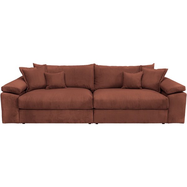 OTTO home Big-Sofa Soft&Cosy XXL, B: 303 cm - OTTO. Verlässliche Qualität., Mega-Sofa, Cord oder Chenille-Struktur, mit Federkern & 4 Zierkissen