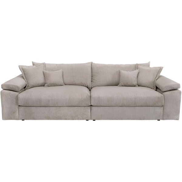 OTTO home Big-Sofa Soft&Cosy XXL, B: 303 cm - OTTO. Verlässliche Qualität., Mega-Sofa, Cord oder Chenille-Struktur, mit Federkern & 4 Zierkissen