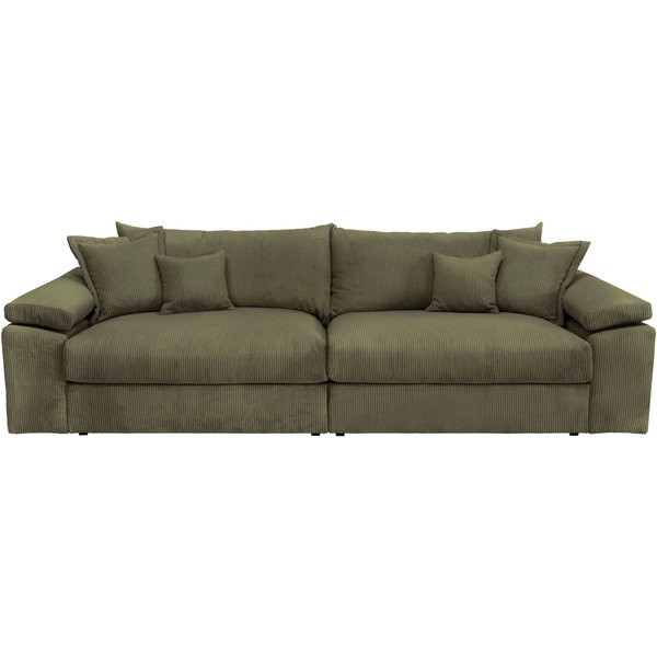 OTTO home Big-Sofa Soft&Cosy XXL, B: 303 cm - OTTO. Verlässliche Qualität., Mega-Sofa, Cord oder Chenille-Struktur, mit Federkern & 4 Zierkissen