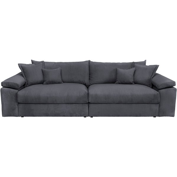 OTTO home Big-Sofa Soft&Cosy XXL, B: 303 cm - OTTO. Verlässliche Qualität., Mega-Sofa, Cord oder Chenille-Struktur, mit Federkern & 4 Zierkissen