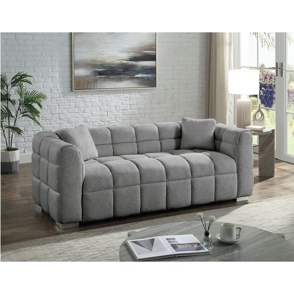 OTTO home Big-Sofa Thor Design-Sofa mit Steppung, Bubble-Optik, B:190cm, "Bubble"-3D Optik Sofa mit Taschenfederkern, inkl. Zierkissen