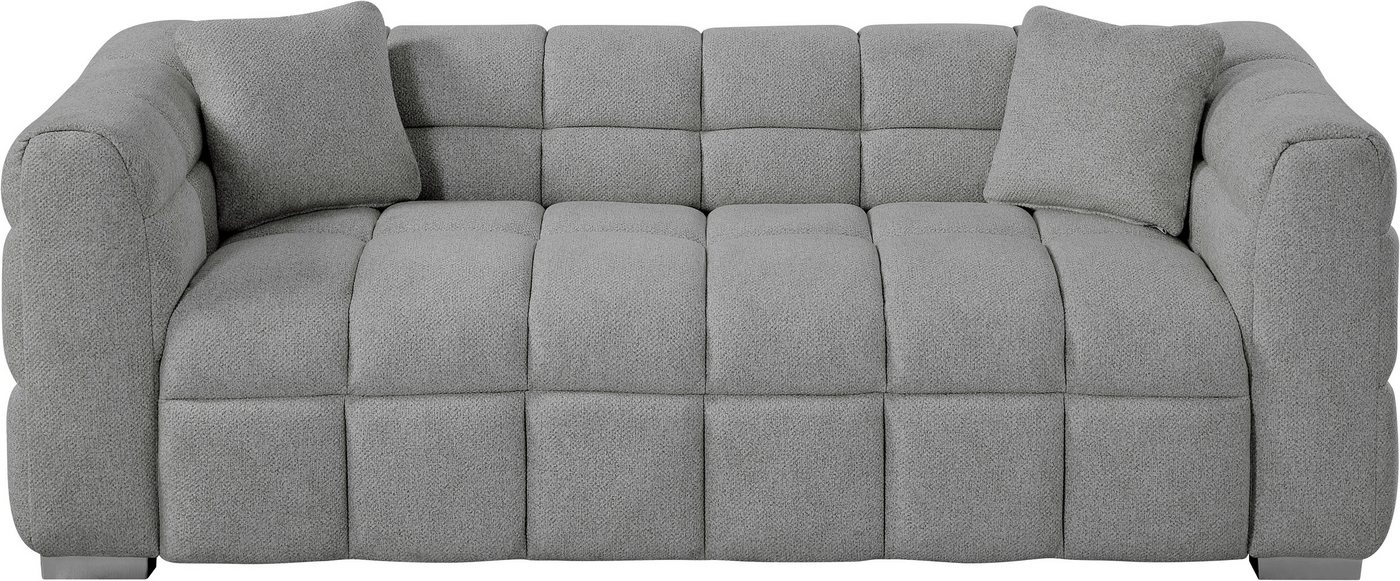 ATLANTIC home collection Big-Sofa Thor Design-Sofa mit Steppung, Bubble-Optik, B:190cm, "Bubble"-3D Optik Sofa mit Taschenfederkern, inkl. Zierkissen – Bild 2 von 5