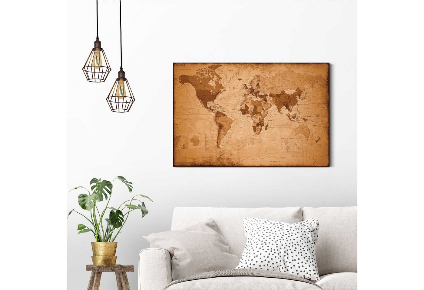 OTTO home Bild Weltkarte - antik, 90/60 cm – Bild 2 von 5