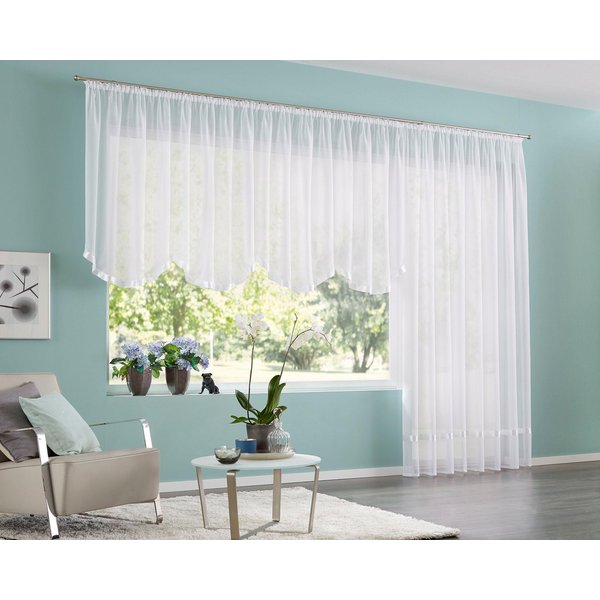 OTTO home Bogenstore Eby, 1 Stück, Kräuselband, transparent, Satin (1 St), Kräuselband, transparent, Voile, Polyester, Abschluß: Satinband