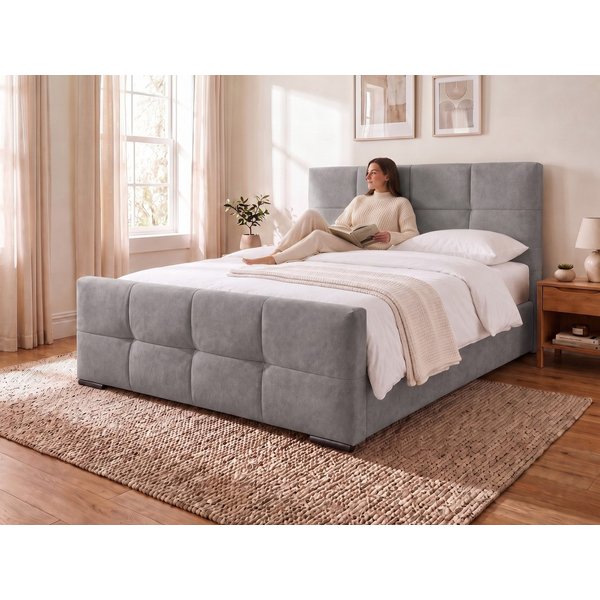 OTTO home Boxbett FIETTE, Polsterbett mit Bettkasten, inkl. Taschenfederkernmatratze H3, inkl. Kaltschaumtopper, Luxus-Mircofaser-Bezug, Liegefläche 180x200 cm
