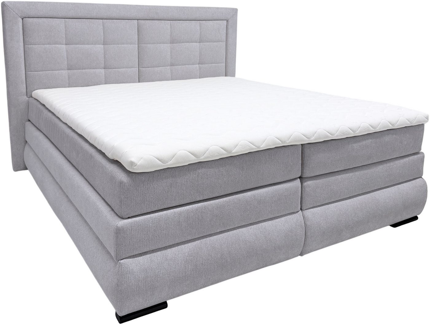 OTTO home Boxspringbett MIVVA mit Bettkasten, mit Taschenfederkernmatratze H3, H3/H4 mix, H4 (mit hochwertigem Strukturstoff, wahlweise mit LED-Leuchten), mit K – Bild 5 von 5