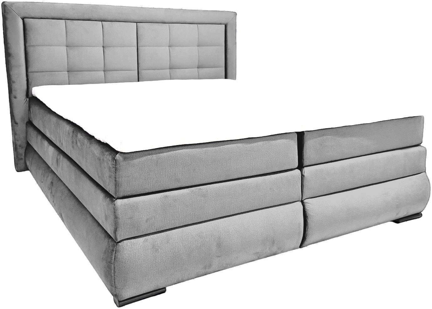 OTTO home Boxspringbett MIVVA mit Bettkasten, mit Taschenfederkernmatratze H3, H3/H4 mix, H4 (mit hochwertigem Luxus-Microfaser-Stoff, wahlweise mit LED-Leuchte – Bild 4 von 5