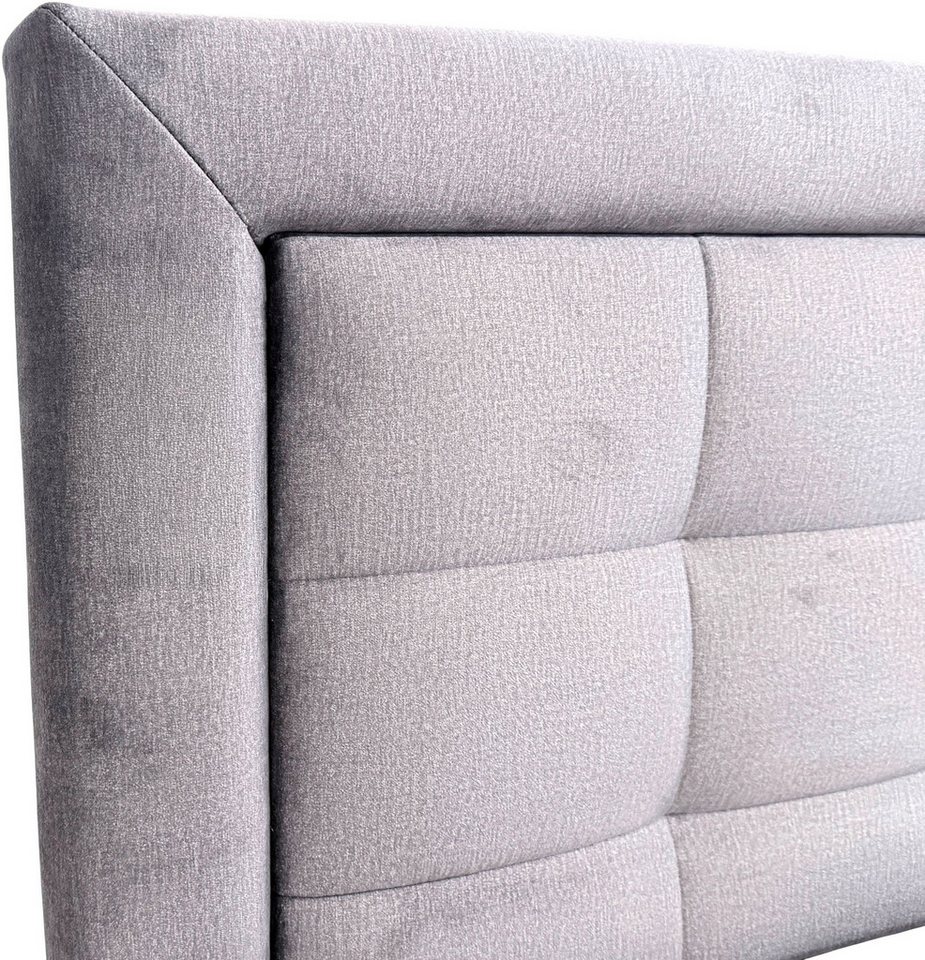 OTTO home Boxspringbett MIVVA mit Bettkasten, mit Taschenfederkernmatratze H3, H3/H4 mix, H4 (mit hochwertigem Luxus-Microfaser-Stoff, wahlweise mit LED-Leuchte – Bild 5 von 5